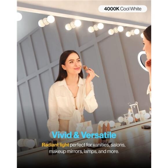 8 Pack Vanity Globe Light Bulbs G25 LED for Indoor Bathroom Mirror Living Area - Picture 2 of 7